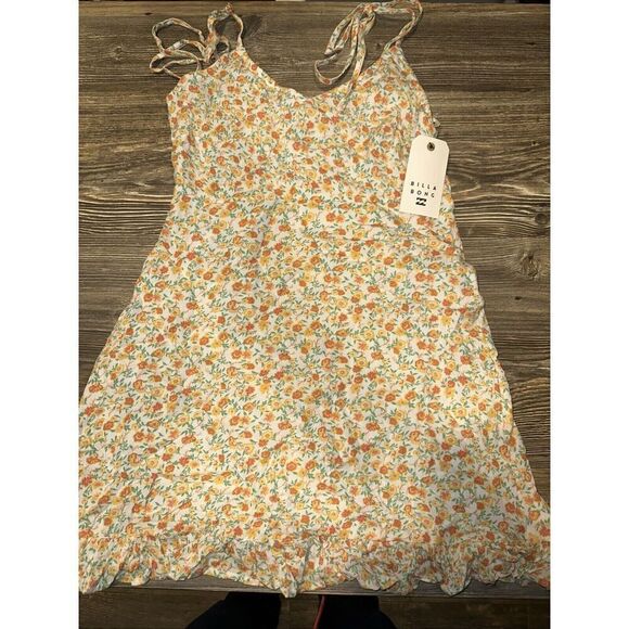 Billabong Heart Breaker Strappy Dress. Size Small/8. Floral Design. NWT. T - Picture 3 of 5